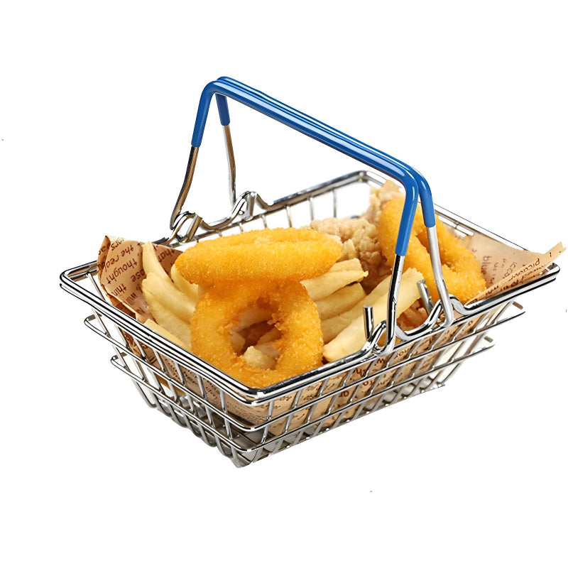 Mini Multi-Purpose Portable Stainless Steel Hand Carry Fry Basket