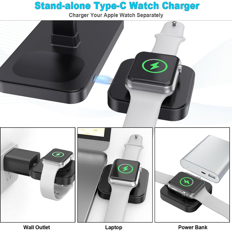 Y15S 4-in-1 Smart Magnetic Wireless Charging Stand – 30W Fast Multi-Device Charger for iPhone, Apple Watch, AirPods & More