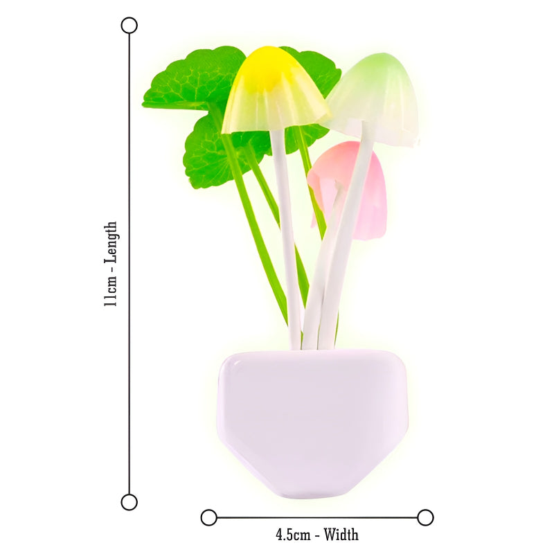 Automatic LED Mushroom Night Light – Color-Changing Sensor Lamp with Dusk-to-Dawn Auto On/Off, Plug-in Night Light for Kids Room, Nursery, Bedroom & Home Decor