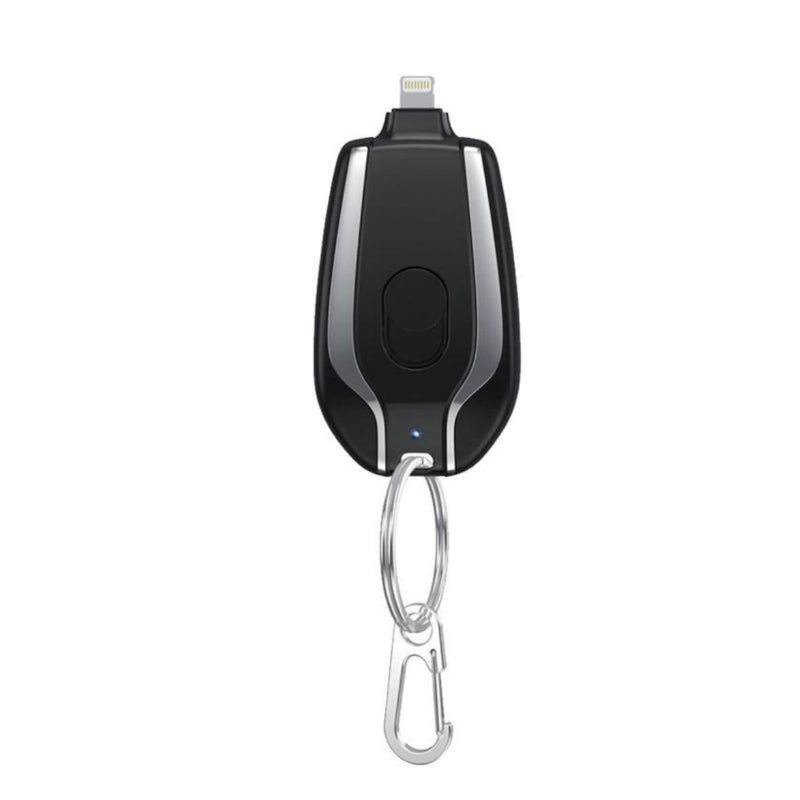 Ultra-Compact 1500mAh Keychain Emergency Charger With Type-C Fast Charging Backup Power Bank For Android And Lightning