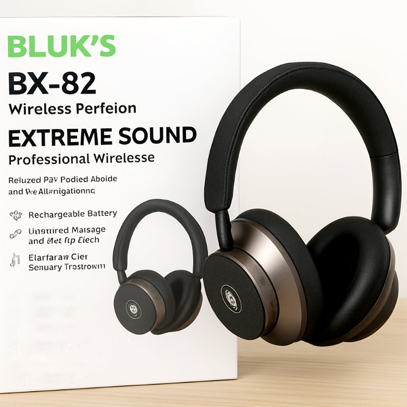 BLUK’S BX-82 Wireless Headphones–Extreme Sound Quality, Stylish Design & Endless Entertainment