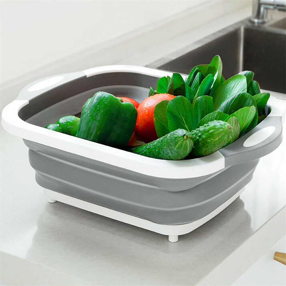 Fruits 4-In-1 Multiboard High Quality Drain Basket Foldable For Kitchen Fruits