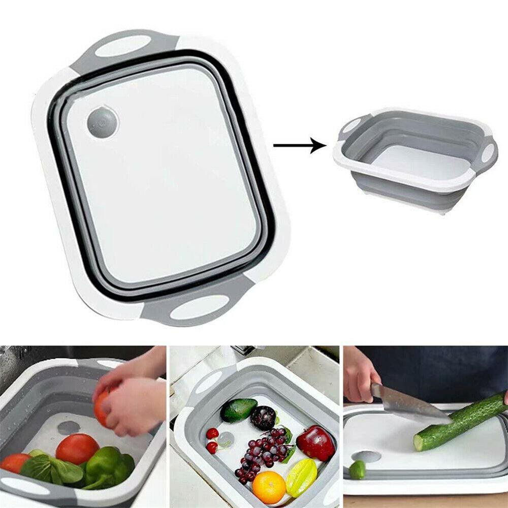 Fruits 4-In-1 Multiboard High Quality Drain Basket Foldable For Kitchen Fruits