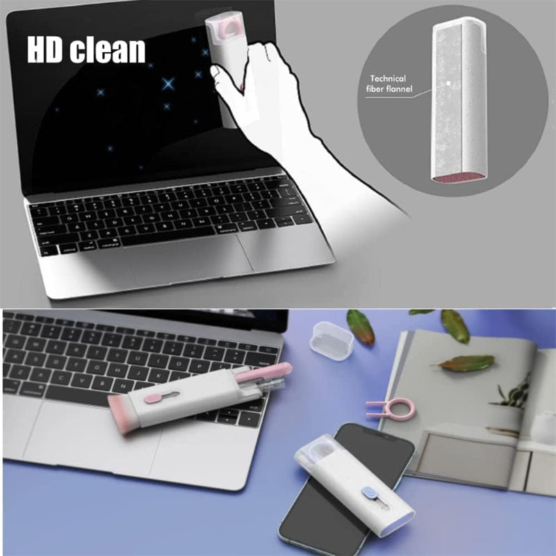 Mini Portable Multi-Functional 7 In 1 Cleaning Tool Kit For Keybaord, Mobile, Earbuds