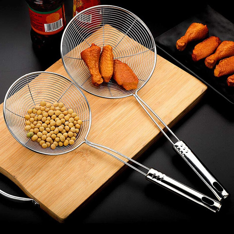 Solid 4 PCS Stainless Steel Fry Oil Strainer