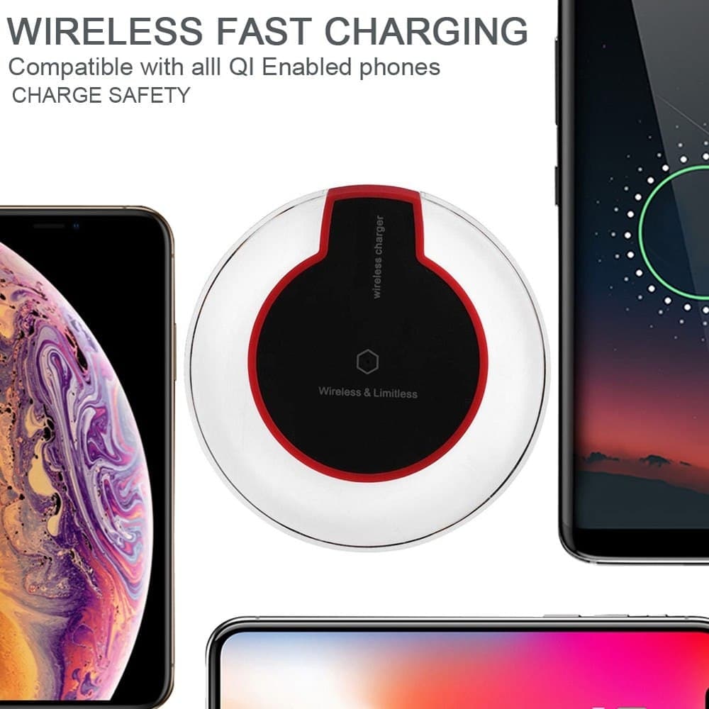 Universal Qi Charging Pad Mobile Phone Adapter Dock Station Wireless Charge