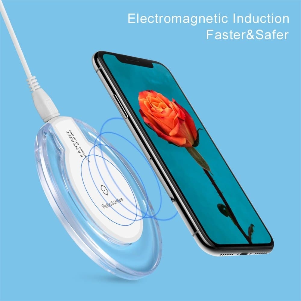 Universal Qi Charging Pad Mobile Phone Adapter Dock Station Wireless Charge