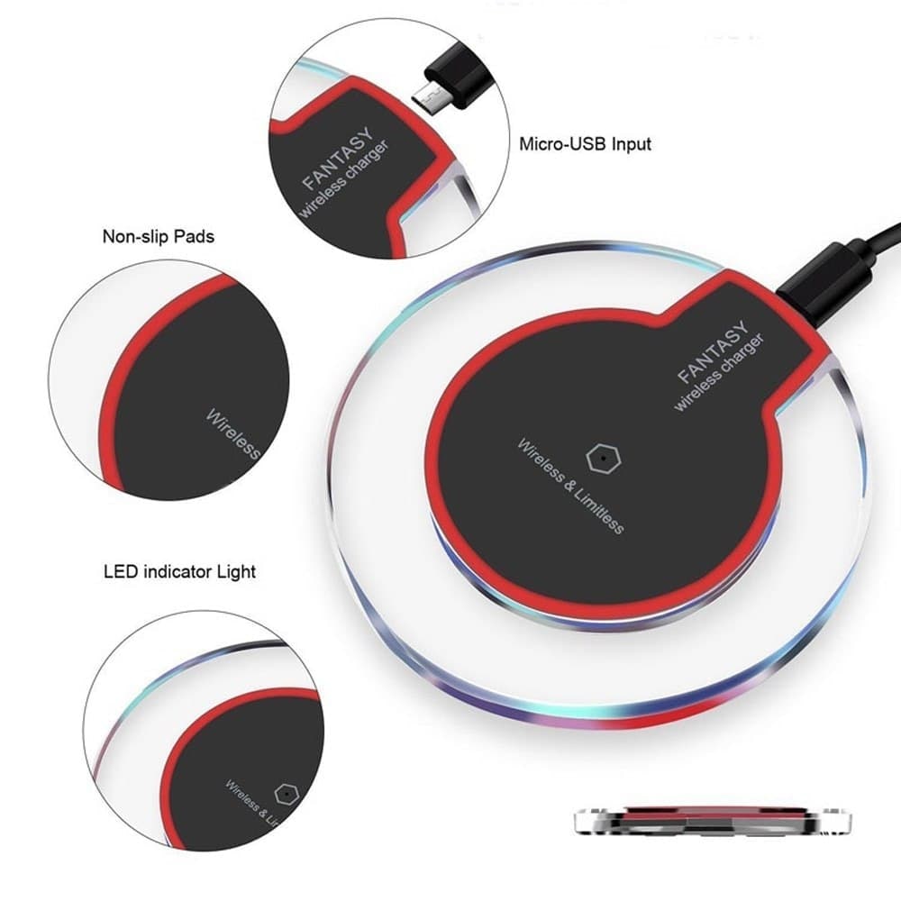Universal Qi Charging Pad Mobile Phone Adapter Dock Station Wireless Charge