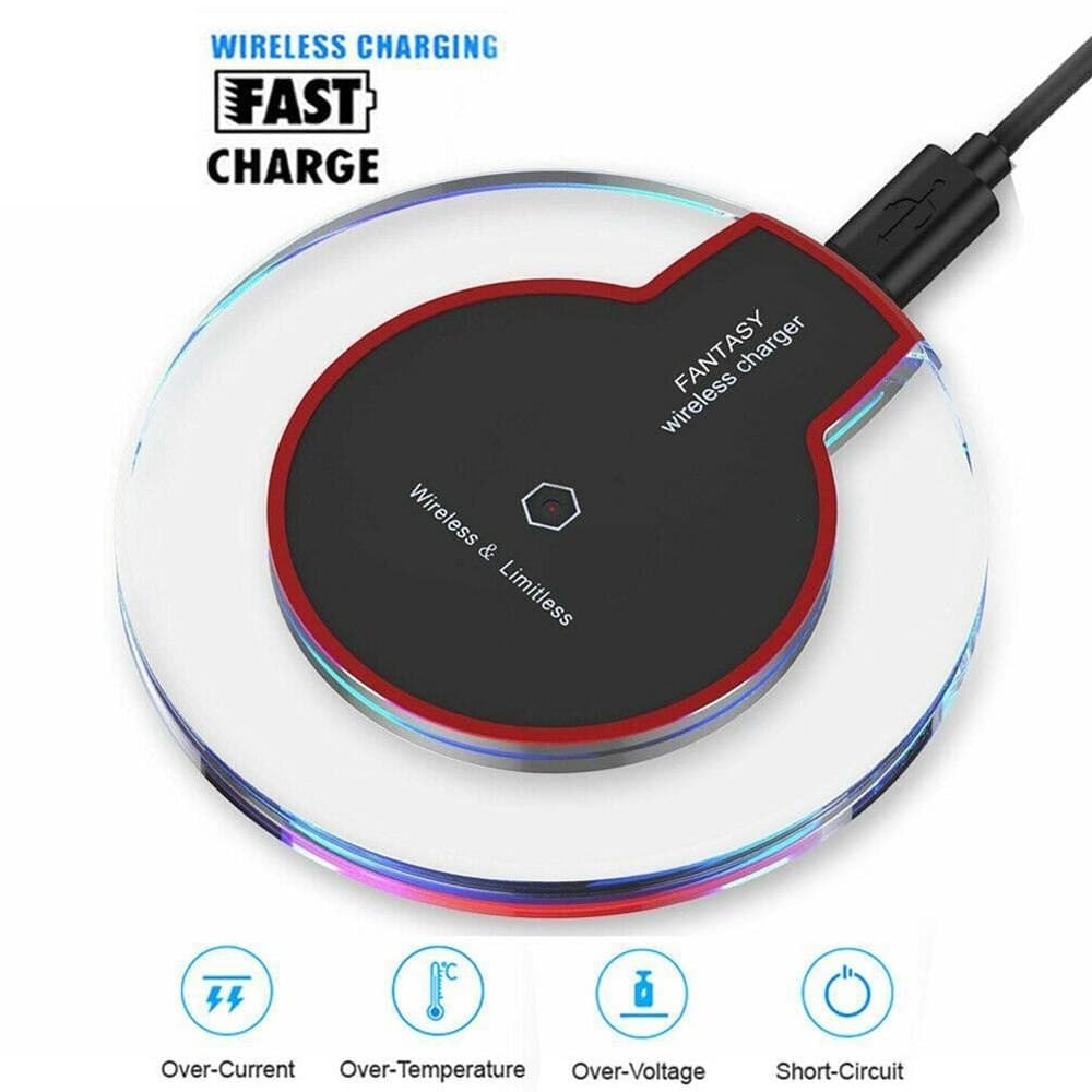 Universal Qi Charging Pad Mobile Phone Adapter Dock Station Wireless Charge