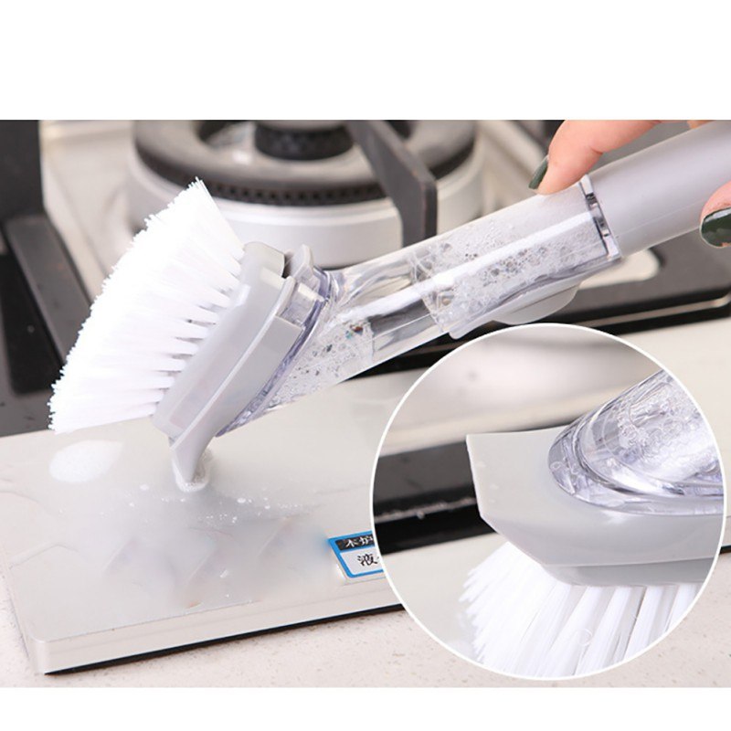 Handheld Cleaning Brush Kitchen Washing Tool With Sponge