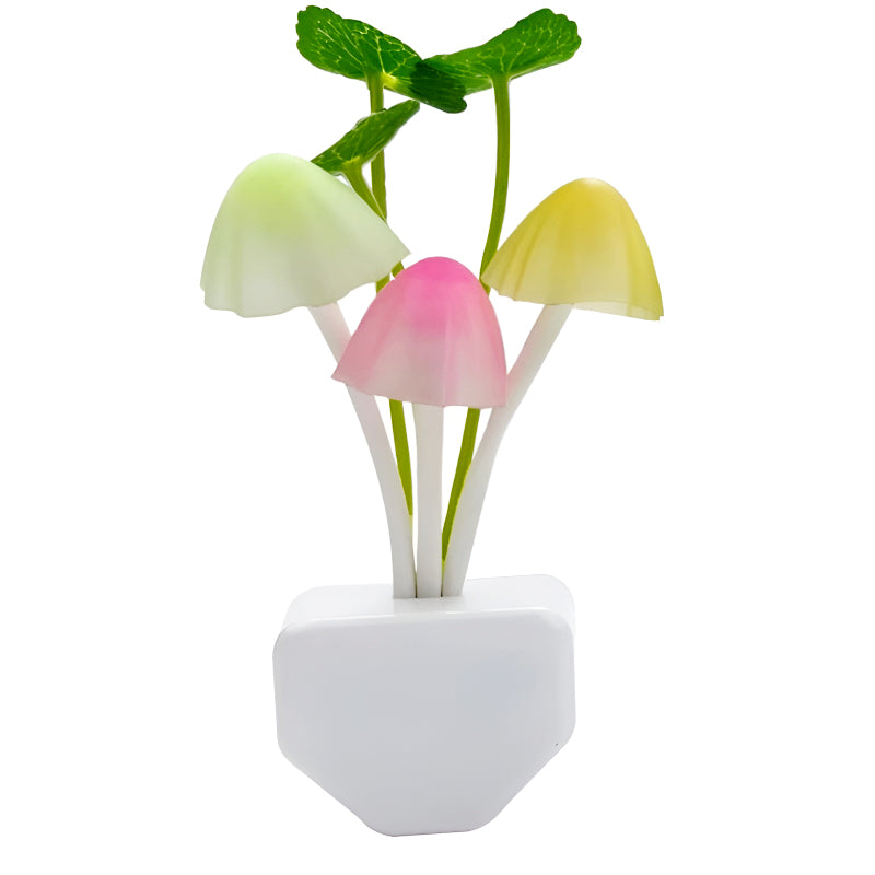 Automatic LED Mushroom Night Light – Color-Changing Sensor Lamp with Dusk-to-Dawn Auto On/Off, Plug-in Night Light for Kids Room, Nursery, Bedroom & Home Decor