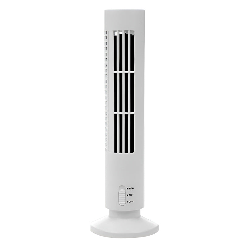 CoolWave USB Vertical Bladeless Tower Fan – Mini Air Conditioner, Quiet Cooling Fan for Home, Office, and Desktop