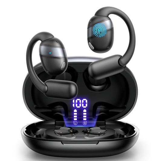 Joyroom JR-OE4 Open-Ear True Wireless Headphones – Bluetooth 5.4, 50H Playtime, IPX4 Sweatproof, LED Display – Sports & Outdoor Use