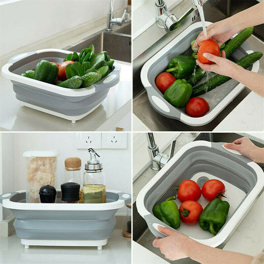 Fruits 4-In-1 Multiboard High Quality Drain Basket Foldable For Kitchen Fruits