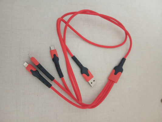 3 in 1 cable (Pack of 2 cables)